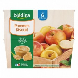 Blédina Pommes Mangues (de 6 à 36 mois) par 8 pots de 100g (lot de 4 soit 32 pots)