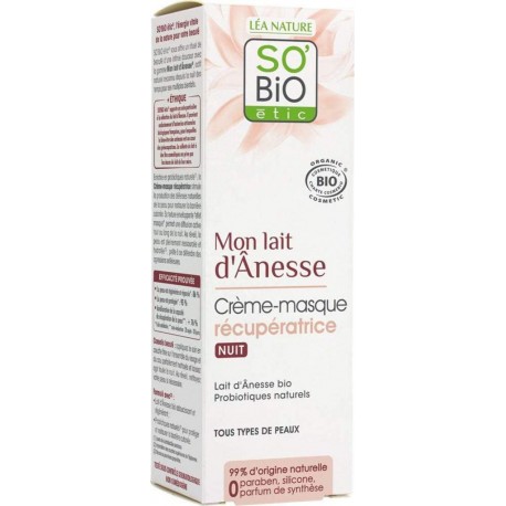 SO’BIO Crème Masque Bio Récupératrice 50ml