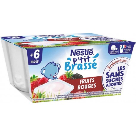 NESTLE P’TIT BRASSE Fruits Rouges 4x100g 400g