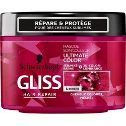 Schwarzkopf Gliss Hair Repair Masque Soin Couleur Ultimate Color 200ml (lot de 3)