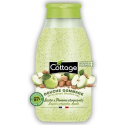 Cottage Gel douche gommage sucre et pomme croquante bio flacon 270ml