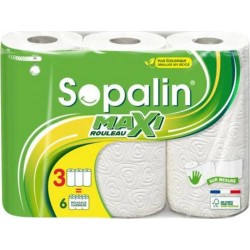 Sopalin Essuie-Tout Blanc Maxi x3 rouleaux