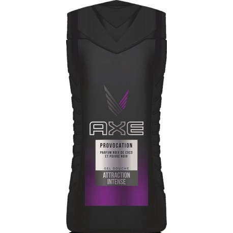 Axe Gel Douche Homme Provocation Parfum Noix de Coco et Poivre Noir 250ml (lot de 4)