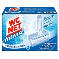 WC Net Intense Bloc WC Aux Huiles Essentielles Fraîcheur Océane (lot de 4)