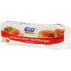 Pains pour hamburger Eco+ x6 300g