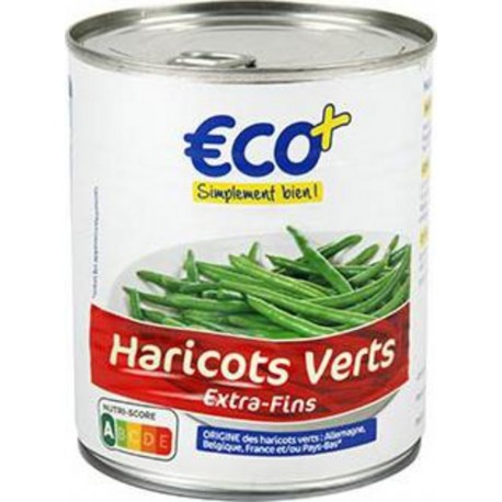 Haricots verts extra fins Eco+ 440g