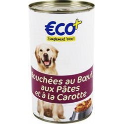 Bouchées pour chiens Eco+ Boeuf pâte carottes 1,250Kg