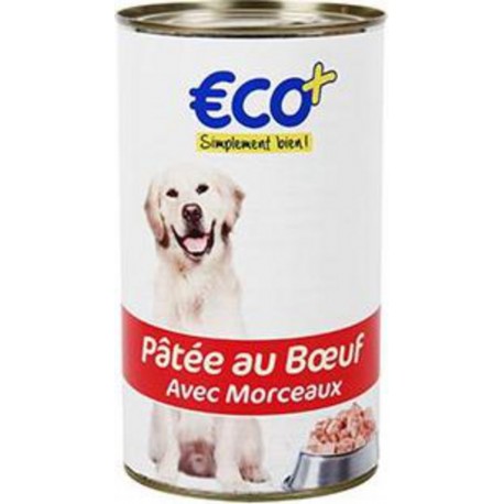 Pâtée morceaux boeuf Eco+ 1240g