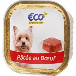 Barquette chien Eco+ Au boeuf 300g