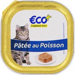 Pâté au poisson pour chat Eco+ Barquette 100g