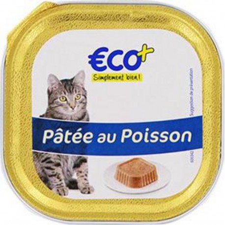 Pâté au poisson pour chat Eco+ Barquette 100g
