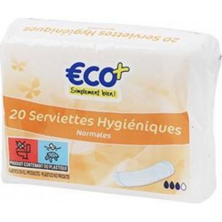 Serviettes hygiéniques Eco+ Normales x20