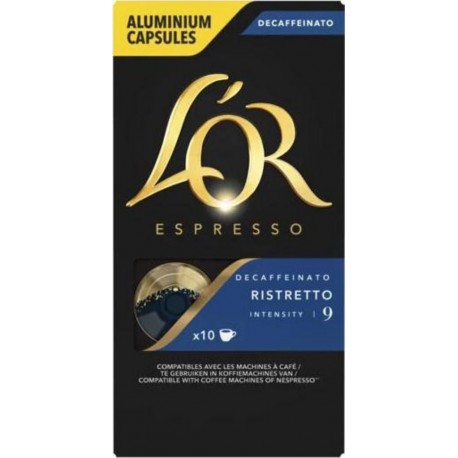 L'Or Capsules Espresso Ristretto Déca n°9 x10 52g