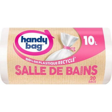 Handy Bag Sacs poubelle 10L à liens Salle de bain x20