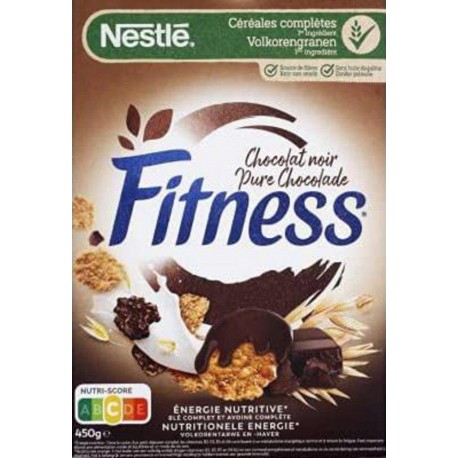 Nestlé Fitness Chocolat Noir 450g (lot de 4)