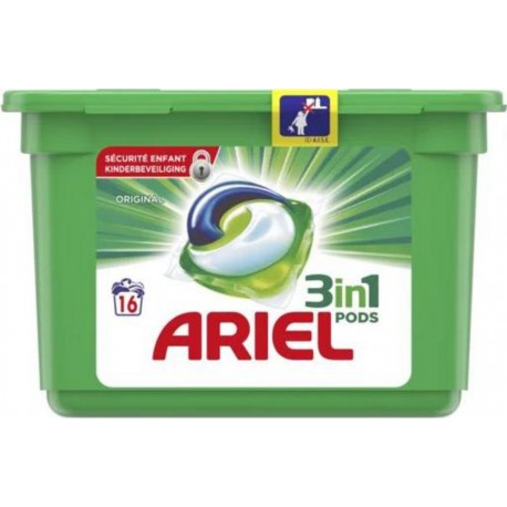 ARIEL Lessive capsules original 3en1 x16