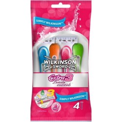 Wilkinson Sword Extra 3 Beauty Essentials Rasoirs Jetables pour Femme x4 (lot de 3 soit 12 rasoirs)