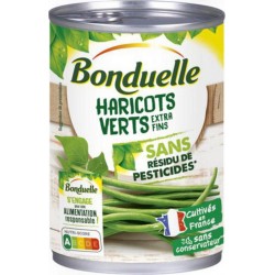 BONDUELLE HARICOTS VERTS SANS RÉSIDUS DE PESTICIDES 220g