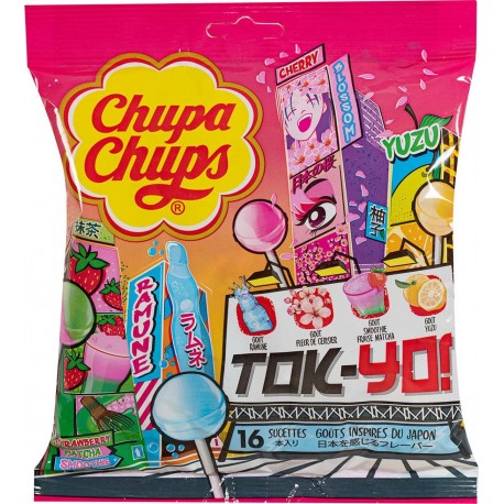 Chupa Chups Sucettes Tok-yo 4 parfums 192g