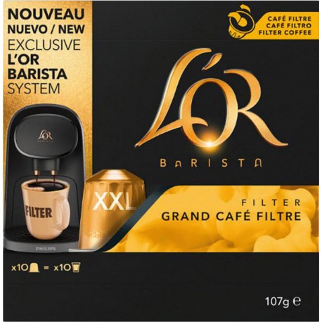 L'Or Café en capsule Barista Grand café filtre x10 107g