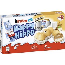 KINDER HAPPY HIPPO NOISETTES x5 104g (lot de 4)