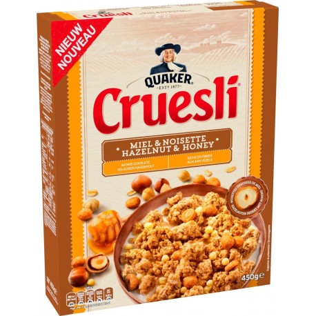 QUAKER Cruesli Noisette Miel 450g