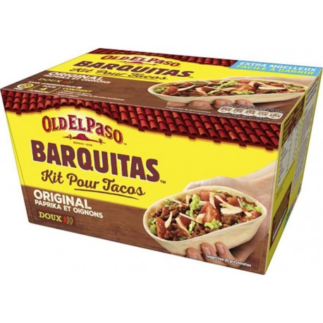 Old El Paso Barquitas Kit pour Tacos Original Paprika et Oignons 345g (lot de 3)