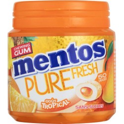 Mentos Chewing-gum Pure Fresh Tropical 50 dragées 100g
