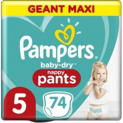 Pampers Culottes Baby Dry Géant maxi T5 x74