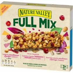 Nature Valley Barre de céréales cranberry cacahuètes 3x40g