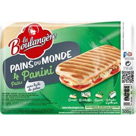 Pain pour Panini La Boulangère x4 300g