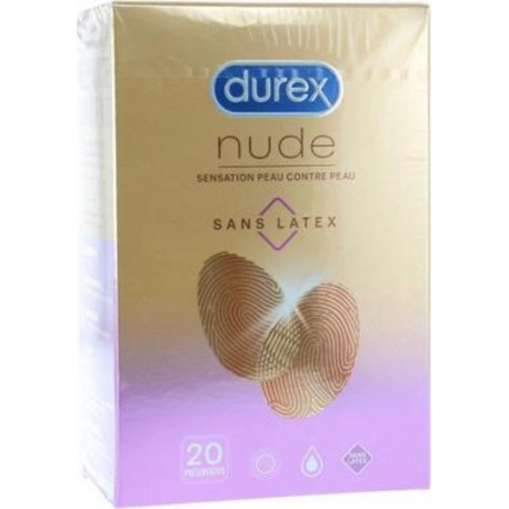 Durex Préservatifs Nude sans latex x20 boîte 20
