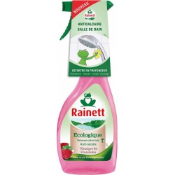 Rainett Écologique Nettoyant Salle de Bain Anti-Calcaire au Vinaigre de Framboise 500ml (lot de 8)