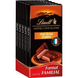 Lindt Chocolat noir Extra fondant 5X110g