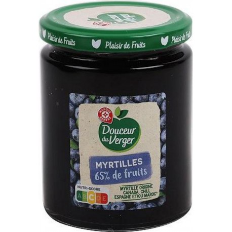 Confiture Douceur du Verger Intense myrtille 330g