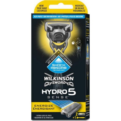 Wilkinson Sword Hydro 5 Sense Energize Rasoir pour Homme + 1 Recharge