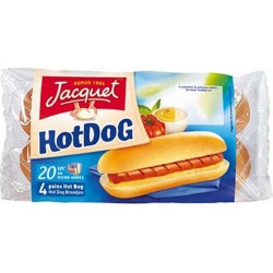 Jacquet Pain hot dog x4 240g