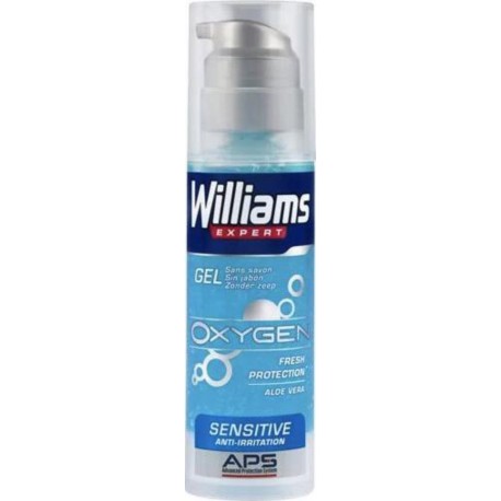 Williams Gel à raser Sensitive anti-irritation sans savon 150ml