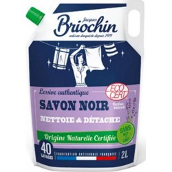 Briochin Recharge Lessive Savon Noir Nettoie Et Détache Origine Naturelle 2L (lot de 2 recharges)