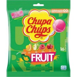 Chupa Chups Bonbons sucettes aux fruits x16 192g (lot de 6)