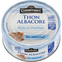 Connétable 1/5 THON ALBACORE MSC 160g Au Naturel 112g égouté