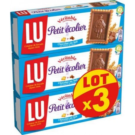 Lu Biscuits Petit Ecolier Chocolat au lait 3x150g