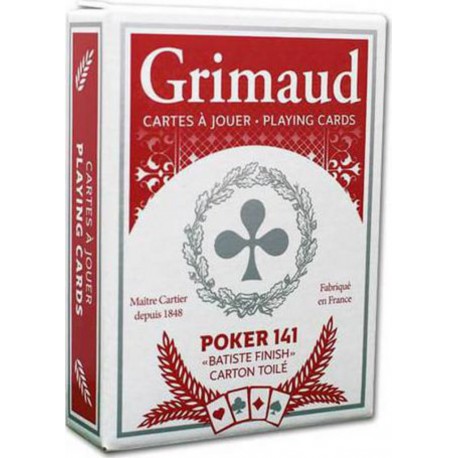 Cartamagic Grimaud Magie 1 JEU RADIO - Jeu de 54 cartes toilées plastifiées - format poker - 4 index standards