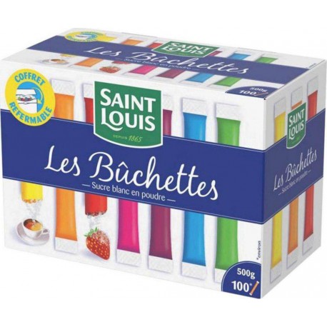 Saint Louis Les Bûchettes Sucre Blanc en Poudre 500g (lot de 3)