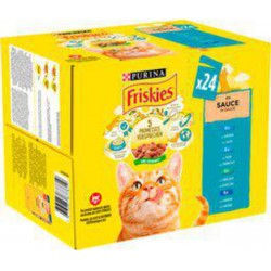 FRISKIES Sachets repas pâtée en sauce poissons pour chat 24x85g