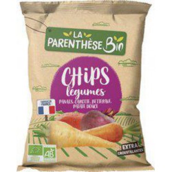 LA PARENTHESE BIO Chips de légumes bio panais, carotte, betterave et patate douce 75g
