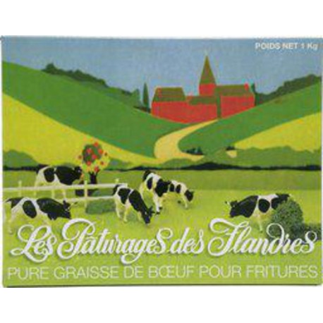 LES PATURAGES DES FLANDRES Pure graisse de boeuf pour fritures 1Kg