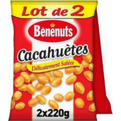 BENENUTS Cacahuètes délicatement salées lot de 2