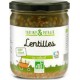 TARTINES & POTAGER Lentilles bio 100% naturel sans conservateur fabriqué en France, en bocal 395g