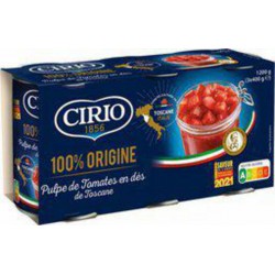 CIRIO Pulpe de tomate en dés de Toscane en boîte